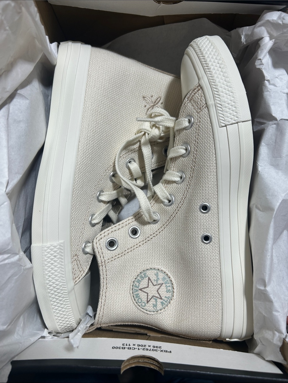 Converse Kids High Top Sneakers in Cream
